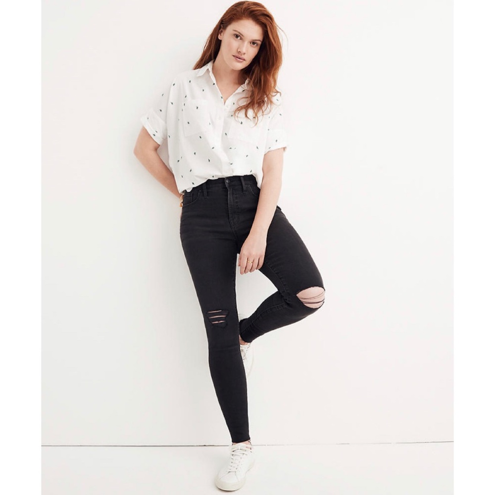 ❤️❤️❤️ SALE Madewell Petite 9" Mid-Rise Skinny Jeans - Picture 7 of 7